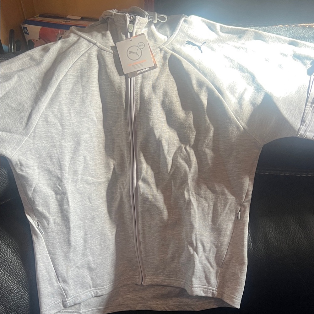 Puma Light Gray Athletic Jacket